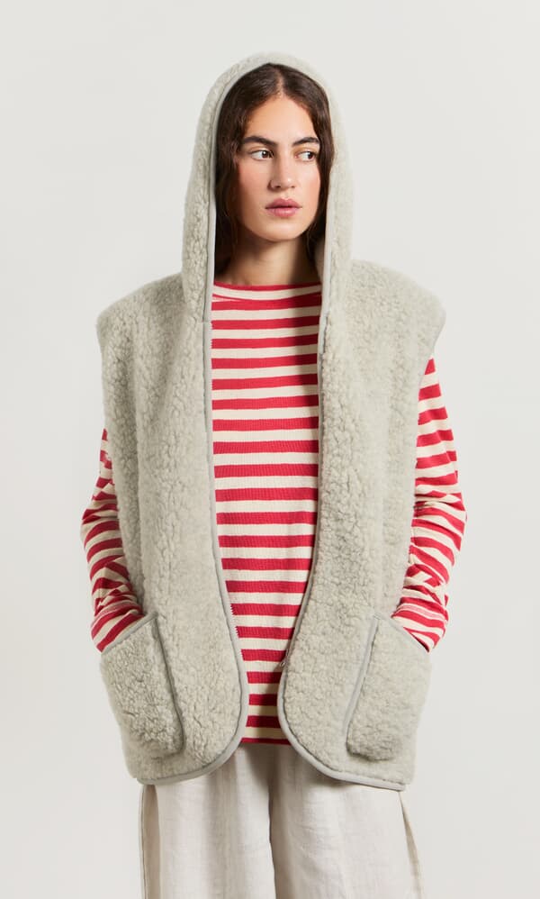 Wool Gilet - Light Grey