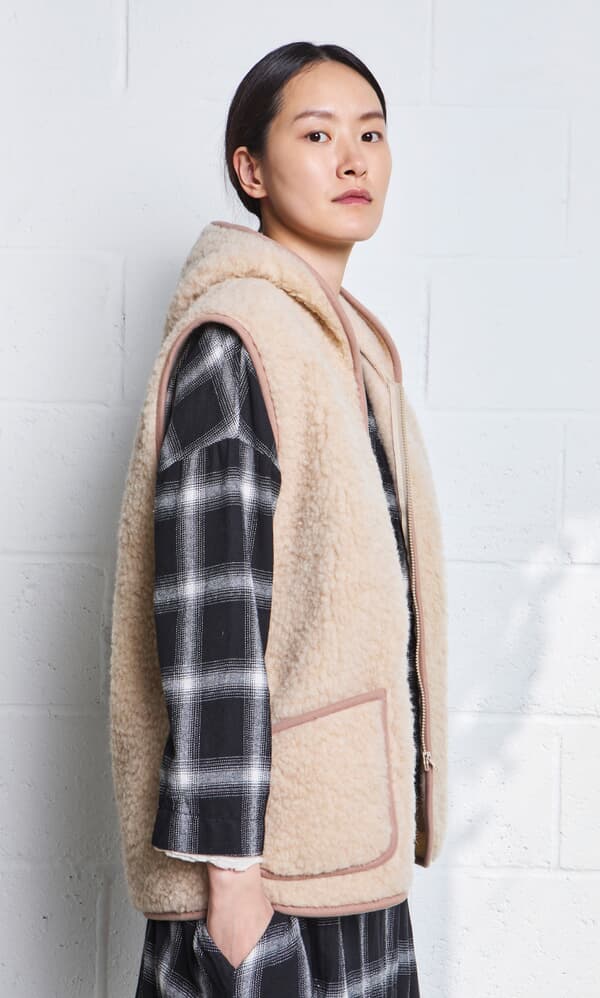 Wool Gilet - Natural