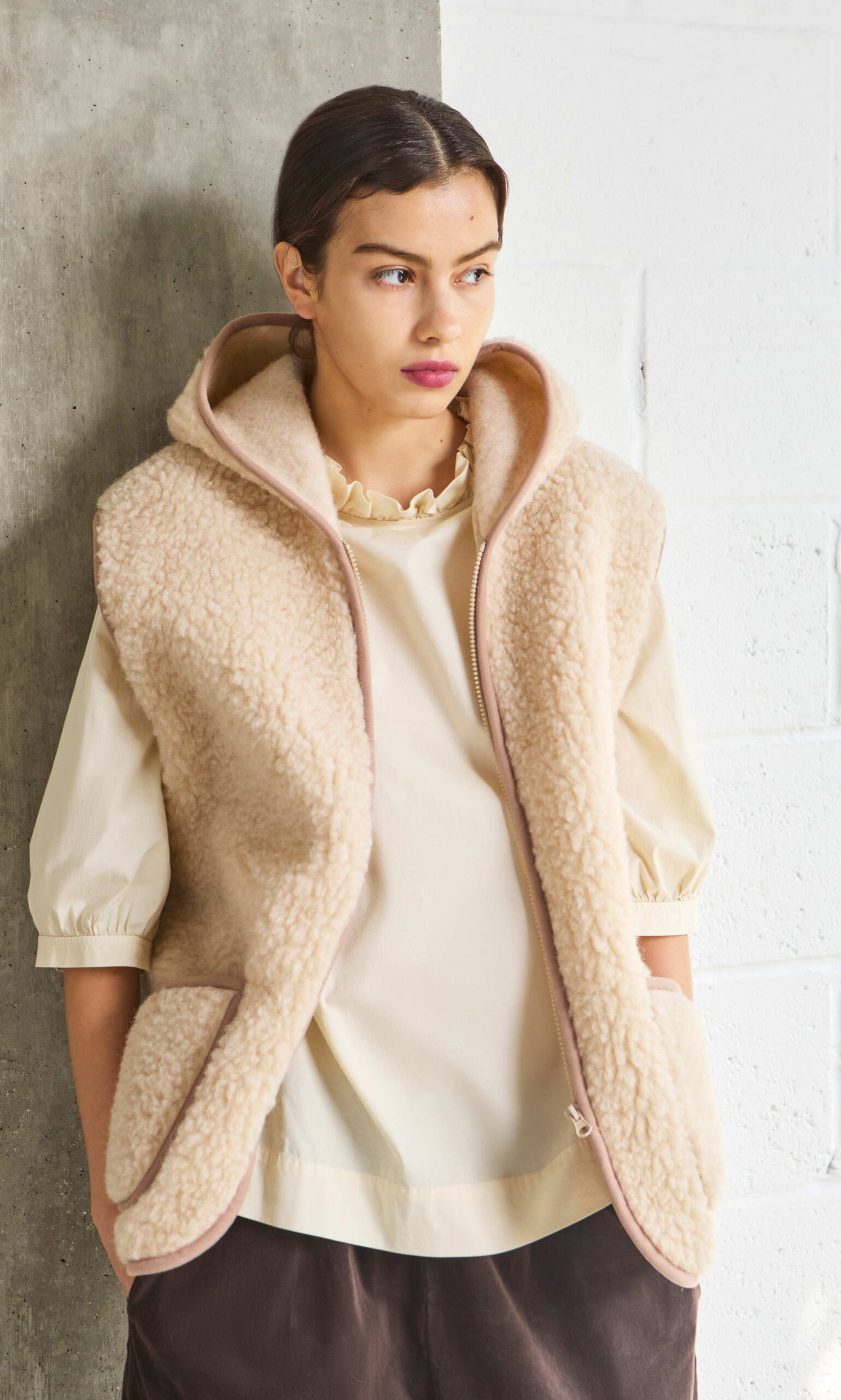 Wool Gilet - Natural