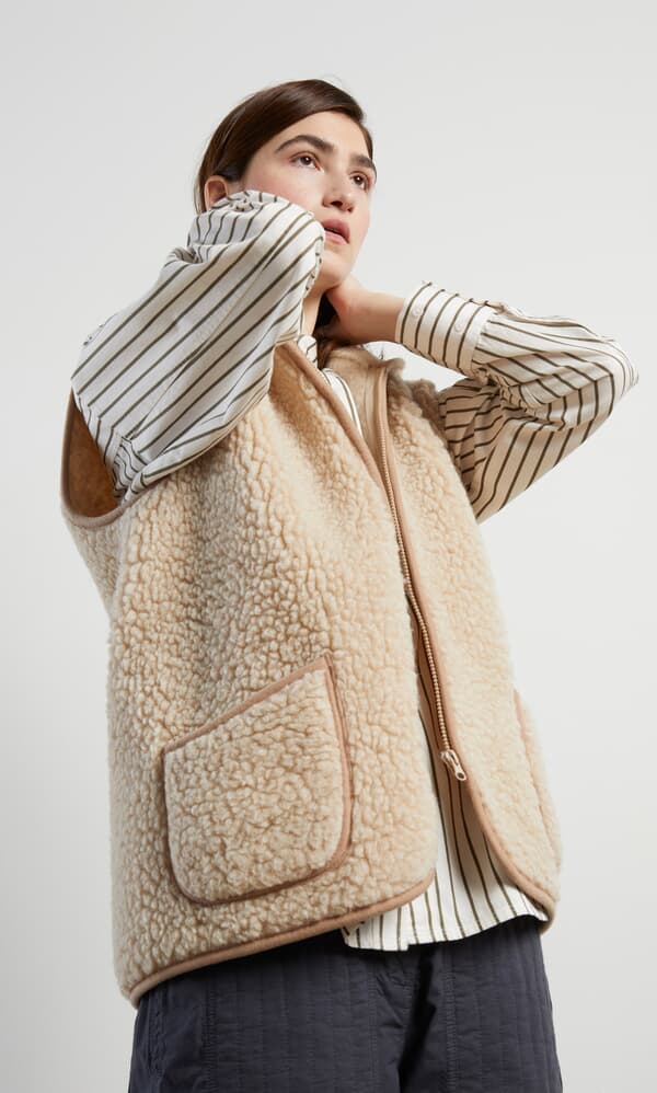 Wool Gilet - Natural