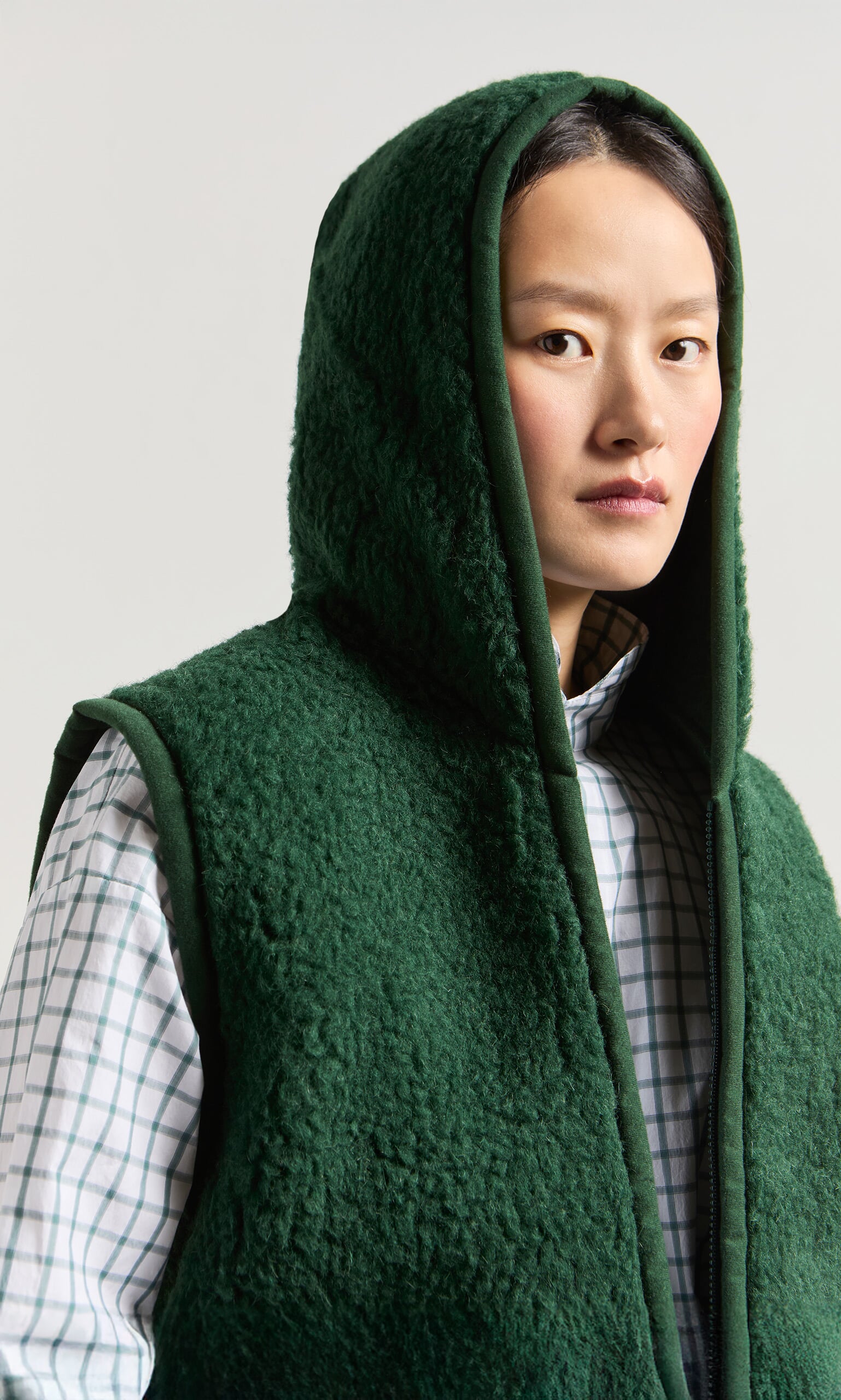 Wool Gilet - Moss Green