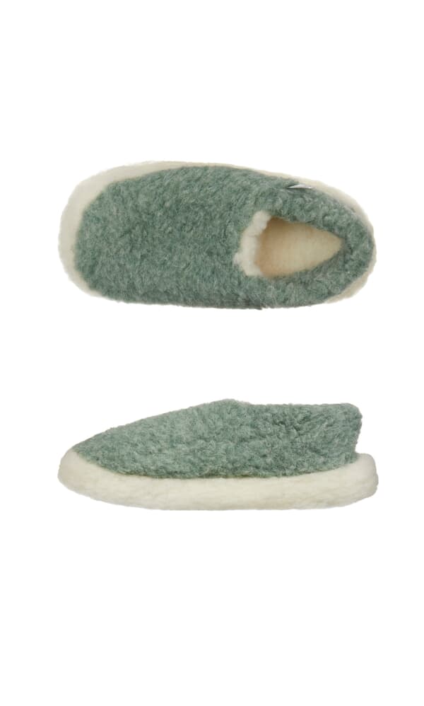 Wool Slippers - Minty