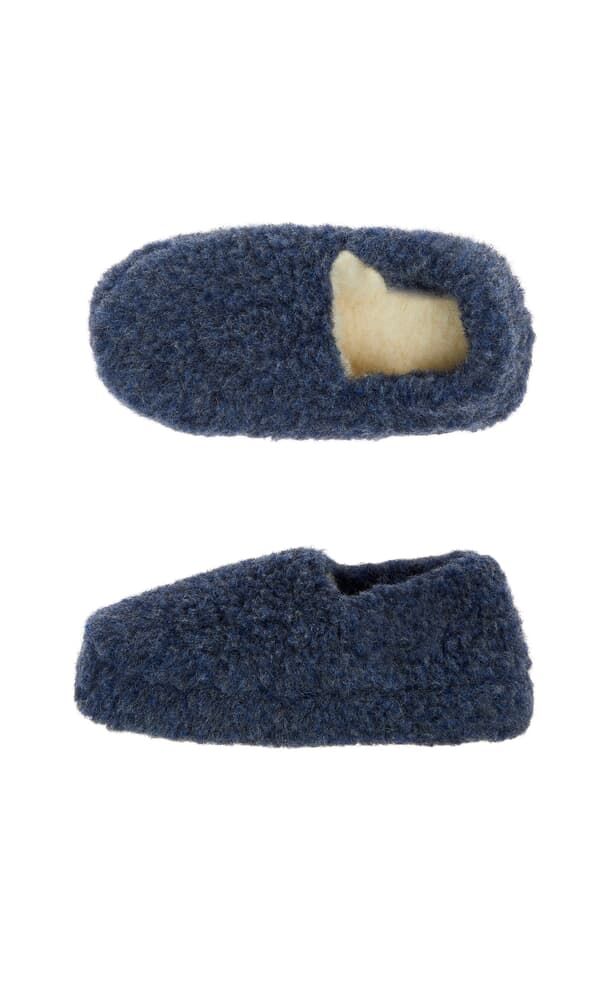 Wool Slippers - Navy