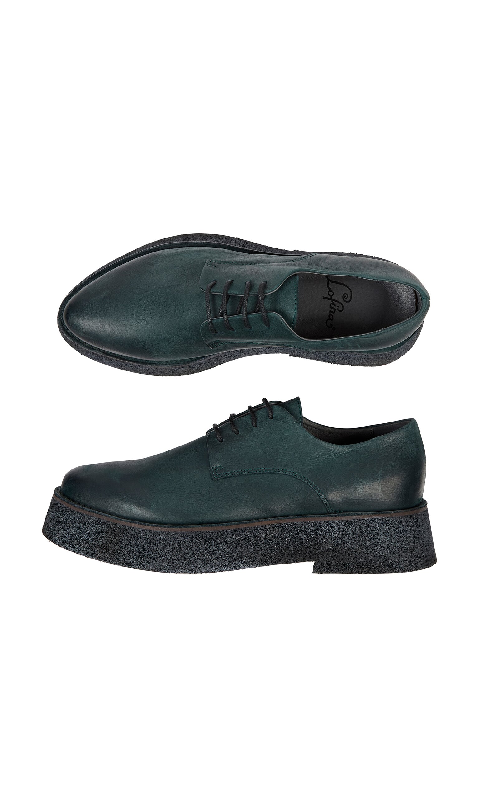 Dark green clearance leather shoes