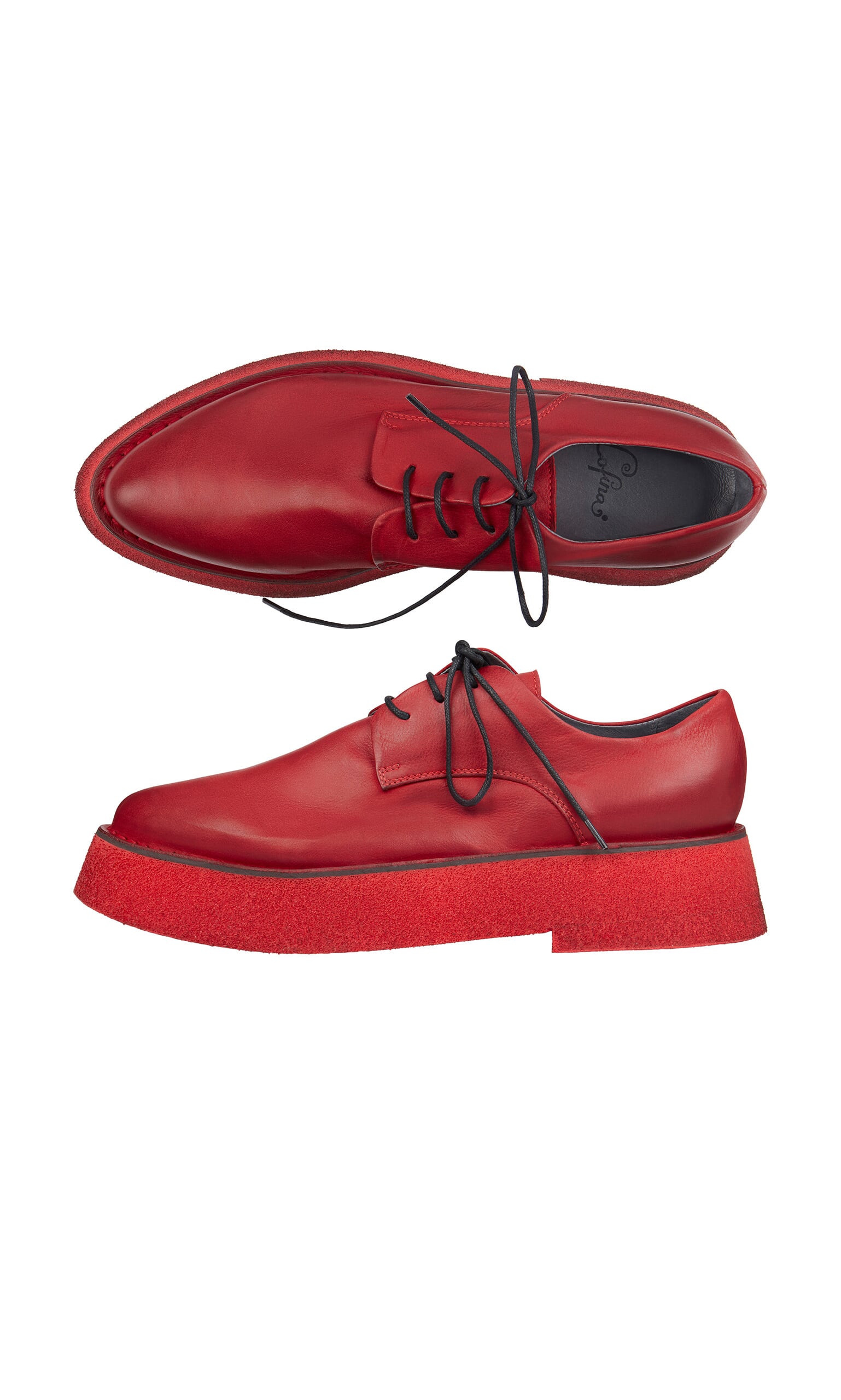 Red on sale derby shoes