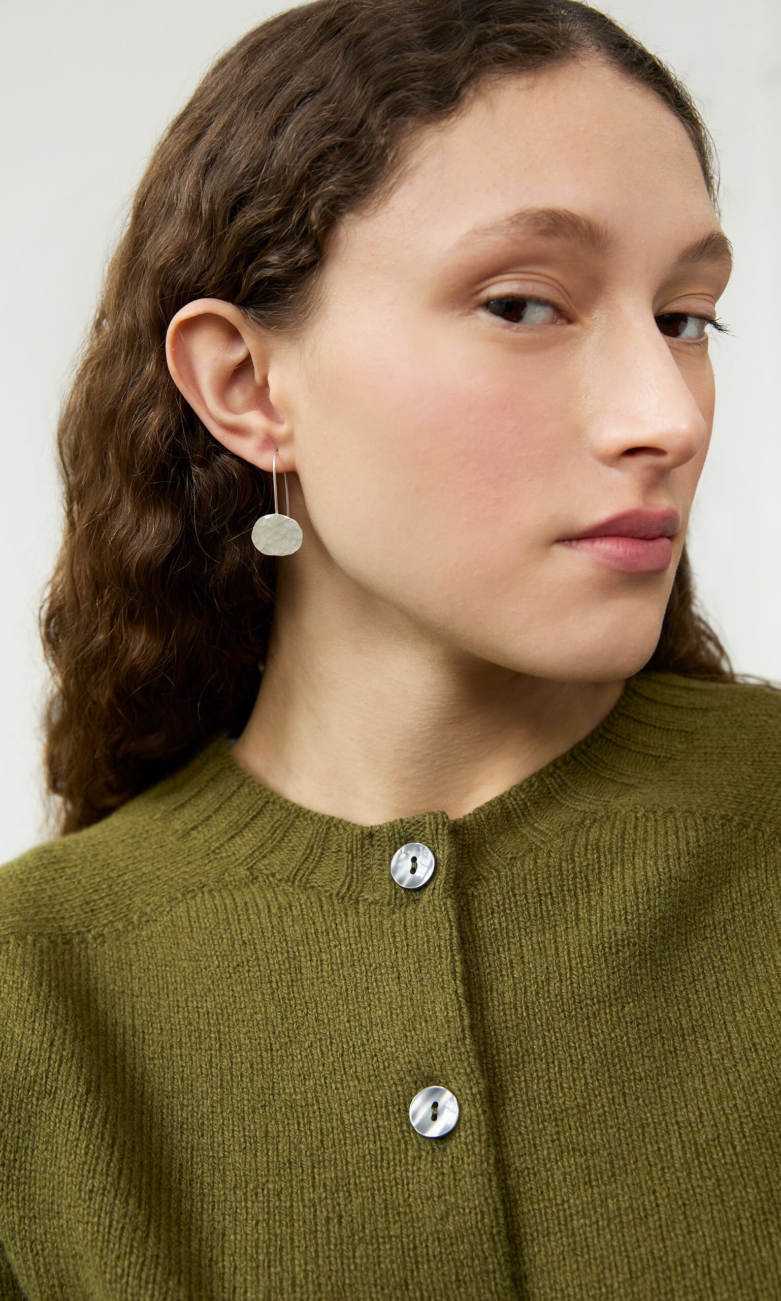 Silver Pebble Earrings