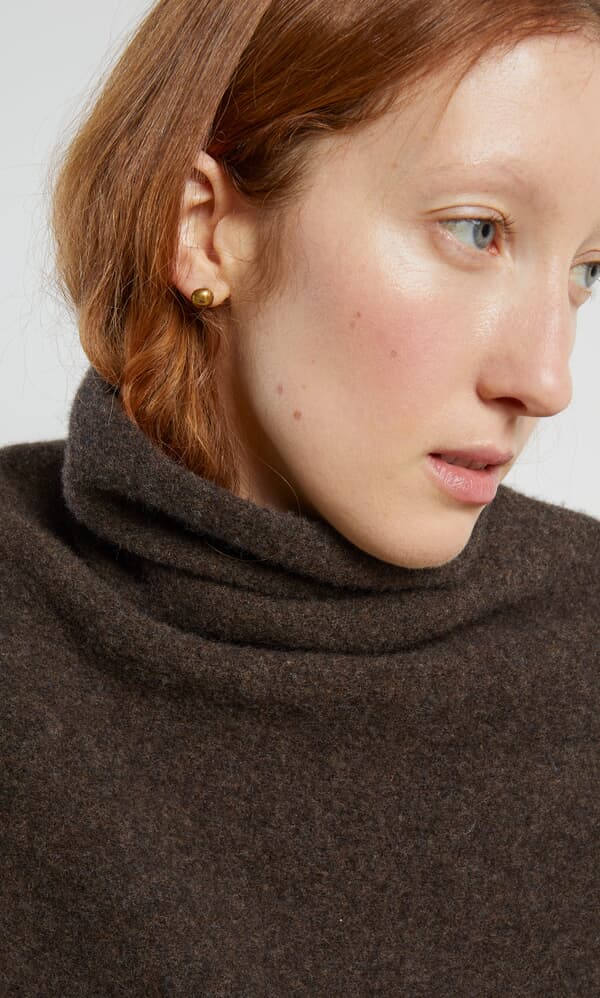 Brass Moon Studs