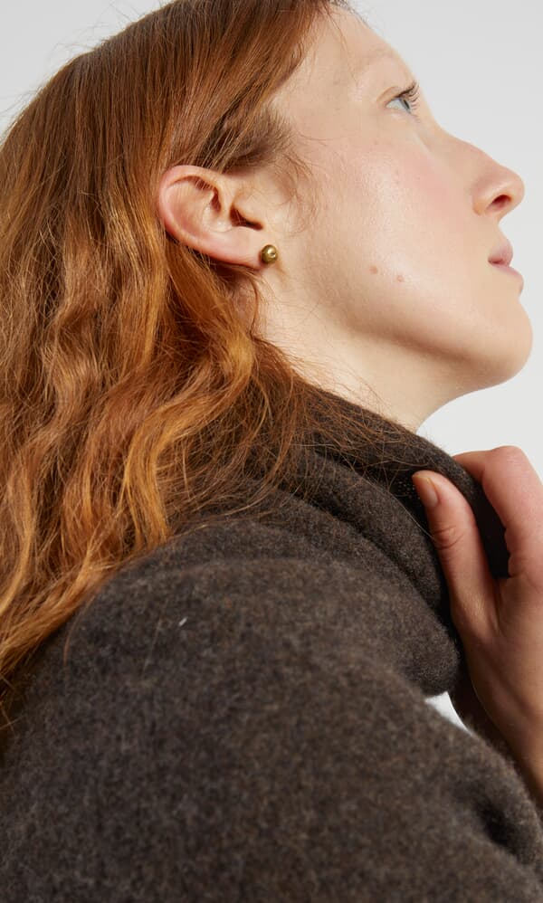 Brass Moon Studs