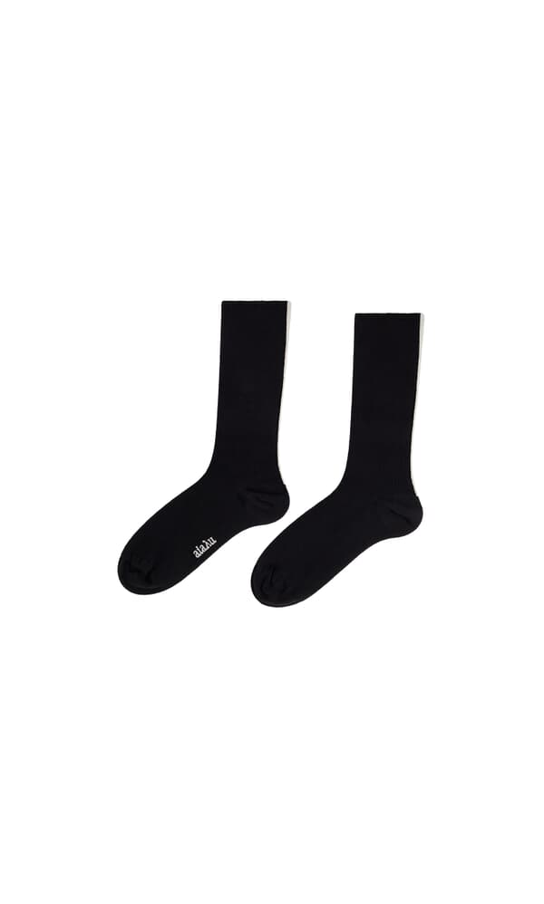 Black Socks with Stripe