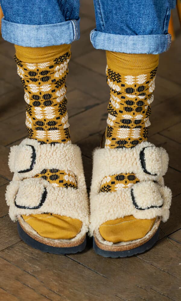 Welsh Socks - Gold