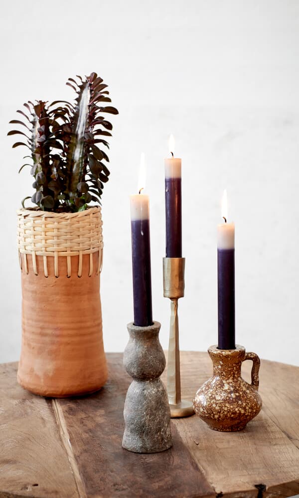 Stone Grey Candleholder