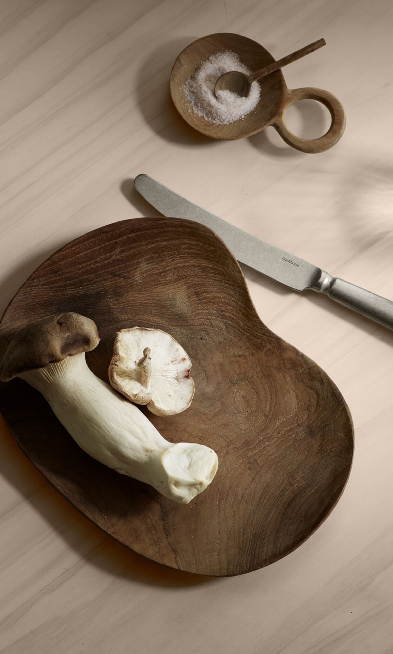 Wooden Salt Bowl + Spoon