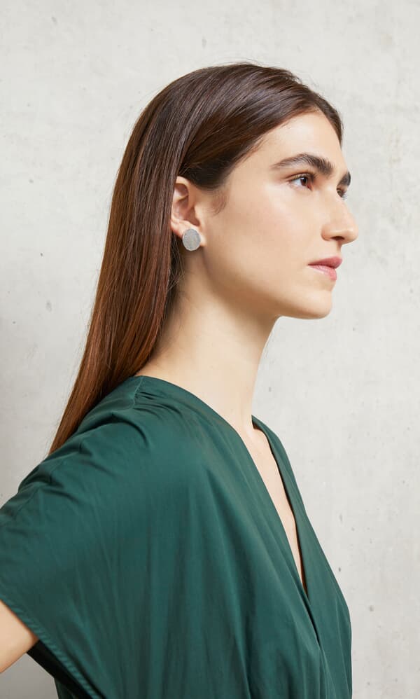 Oval pebble earrings