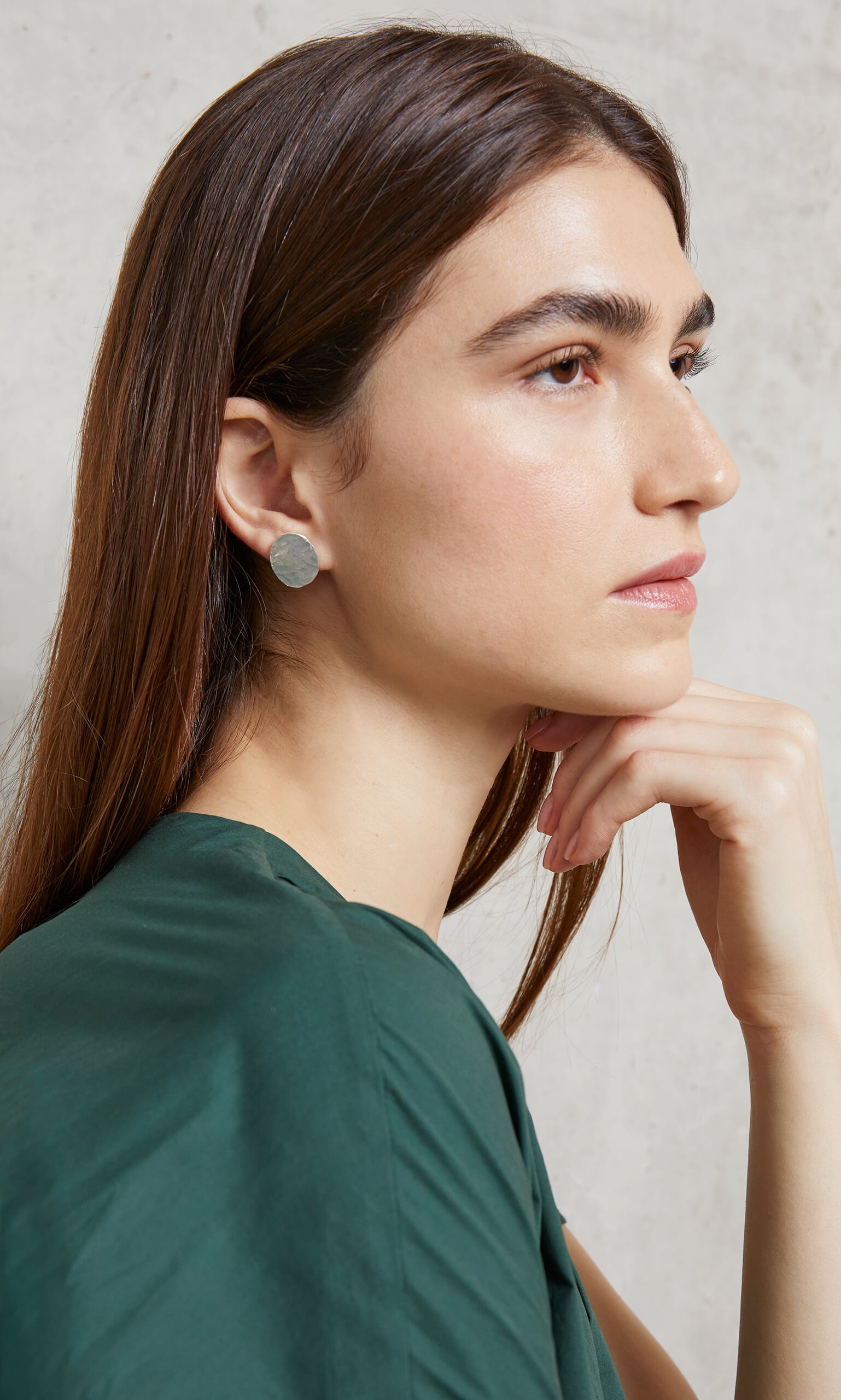 Oval pebble earrings