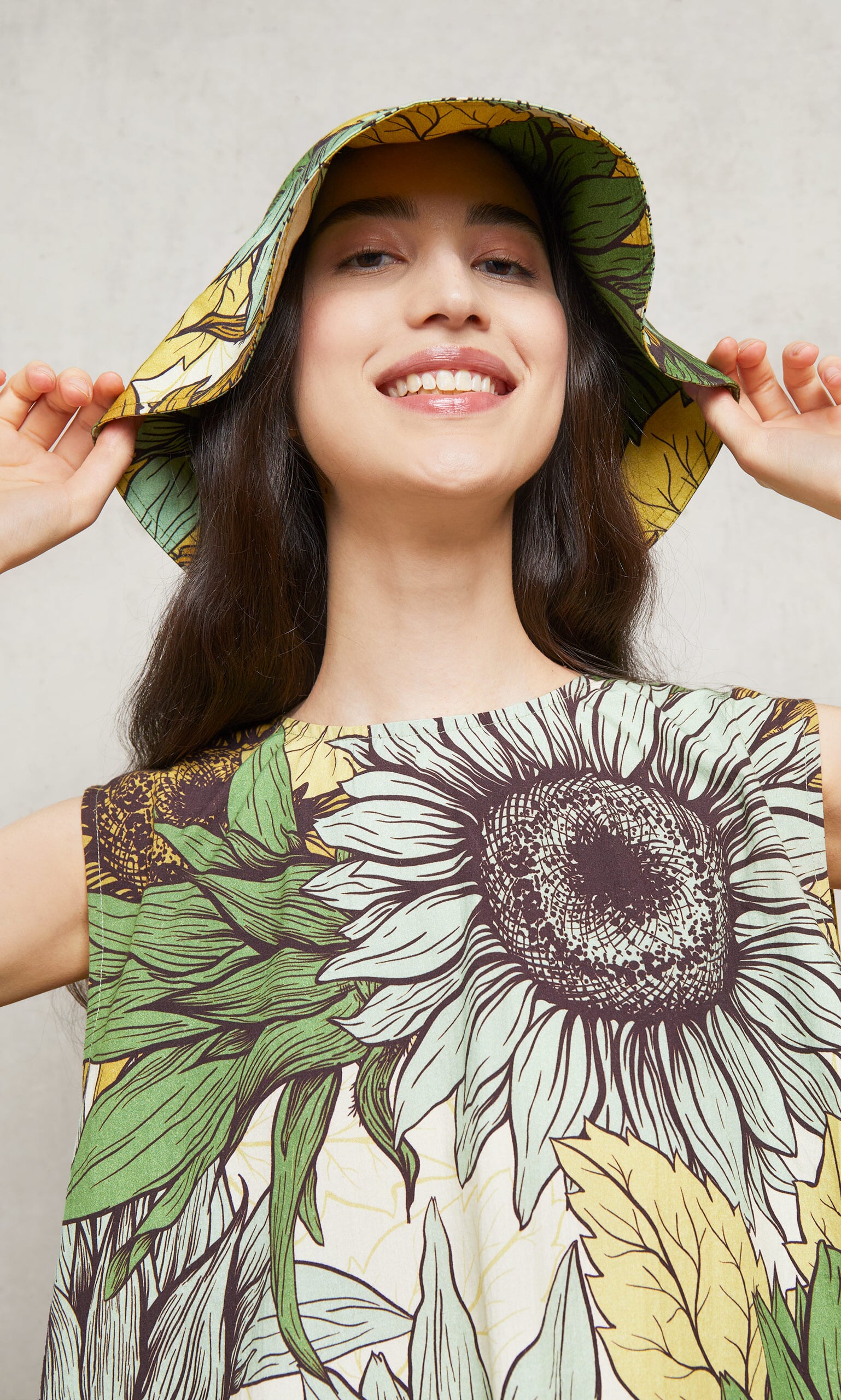 Green Sunflower Hat