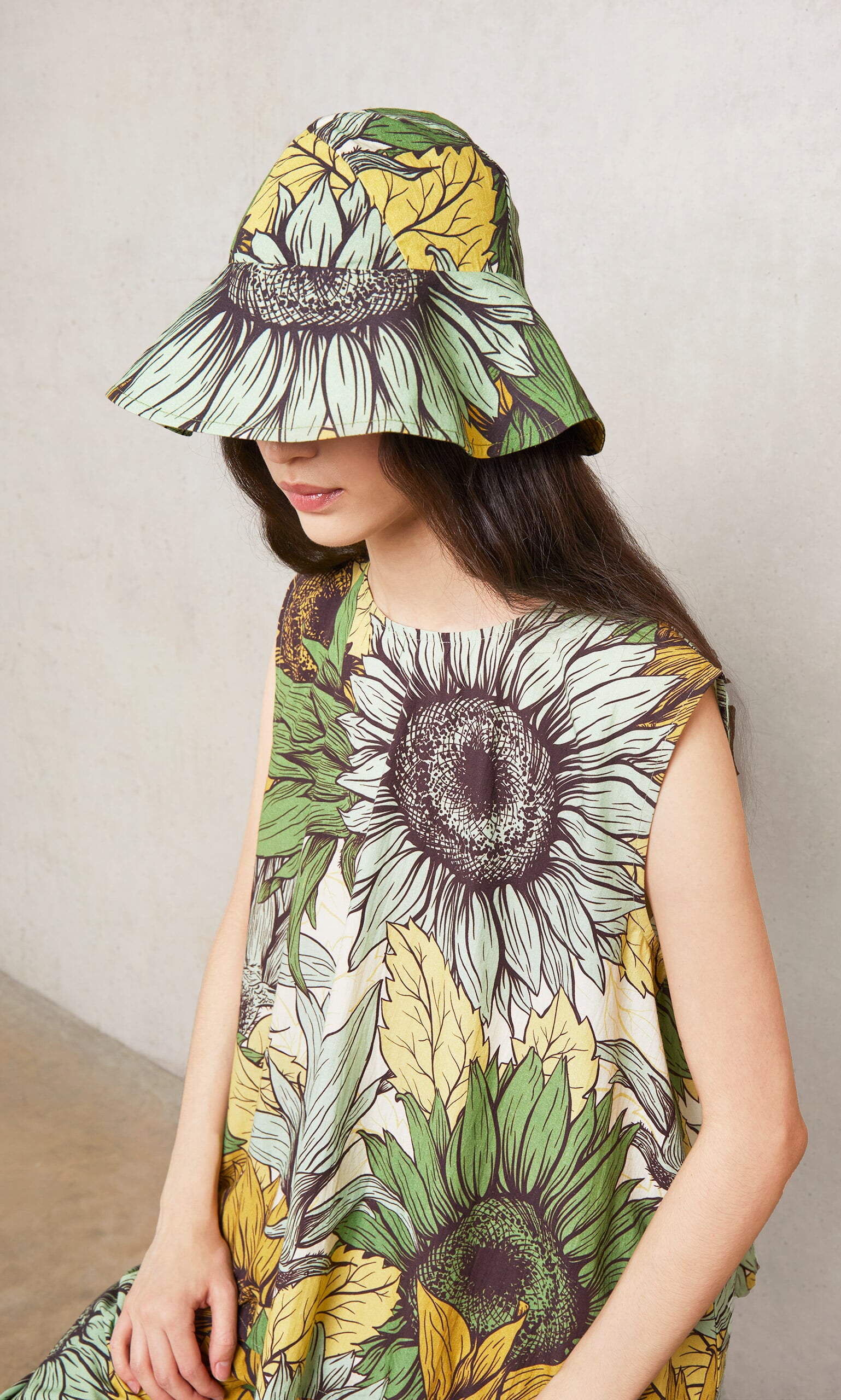 Green Sunflower Hat