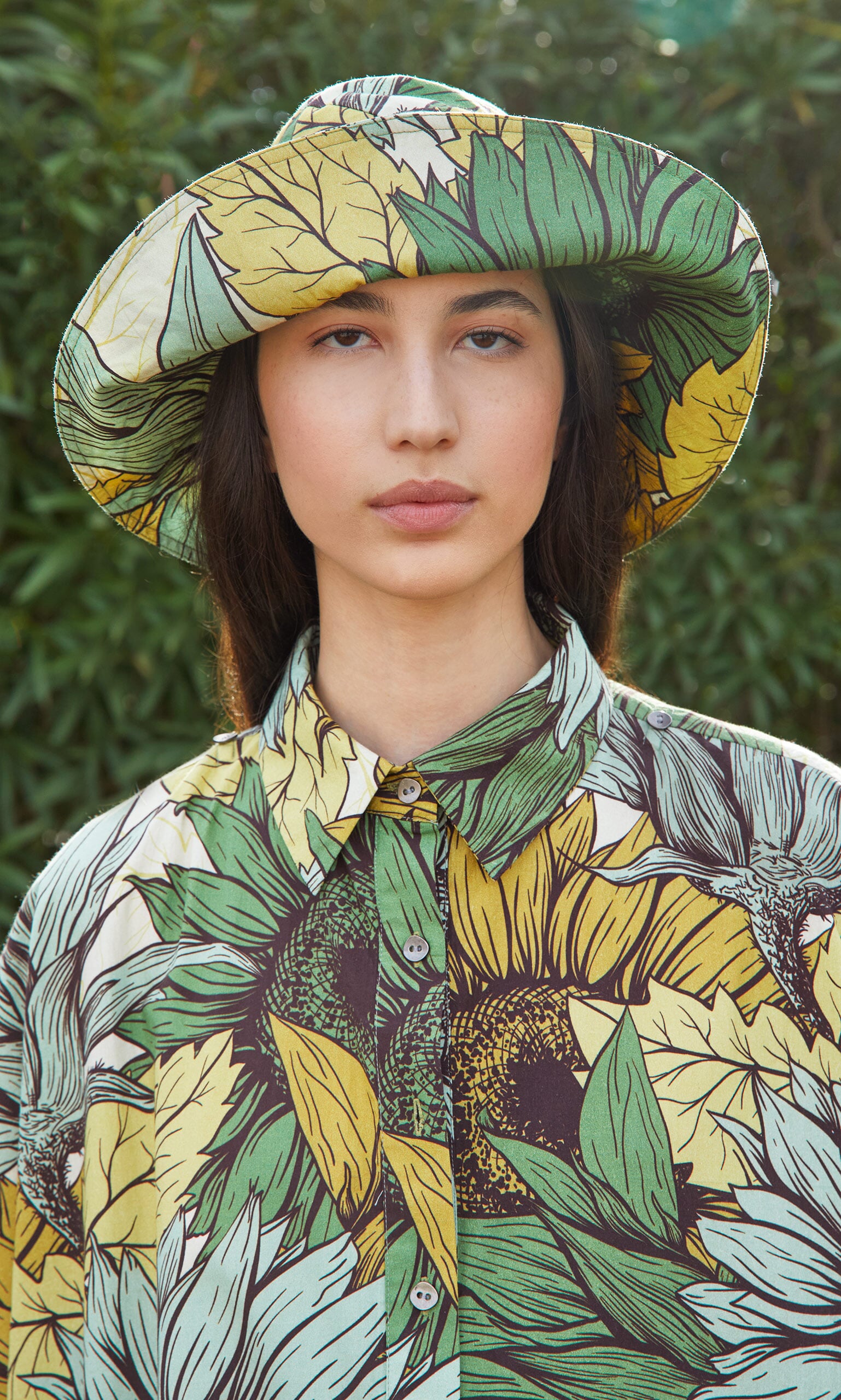 Green Sunflower Hat