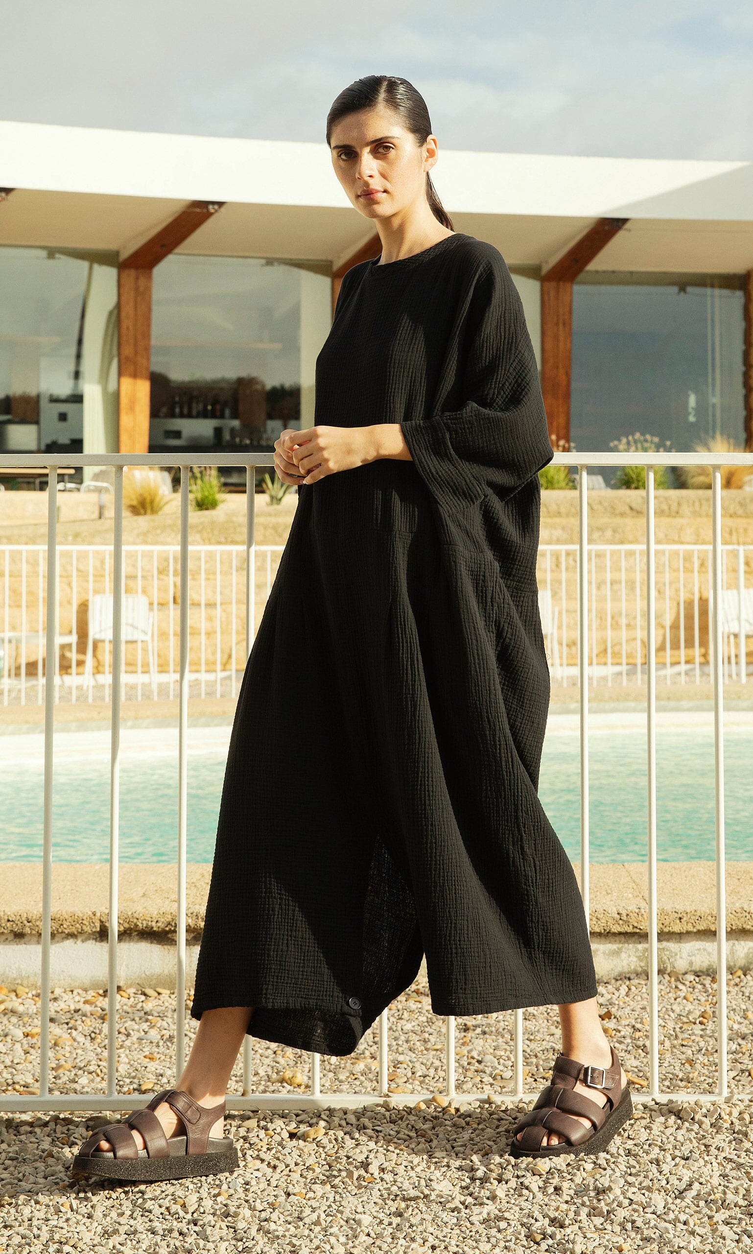 Black Culotte Dress Plumo Ltd