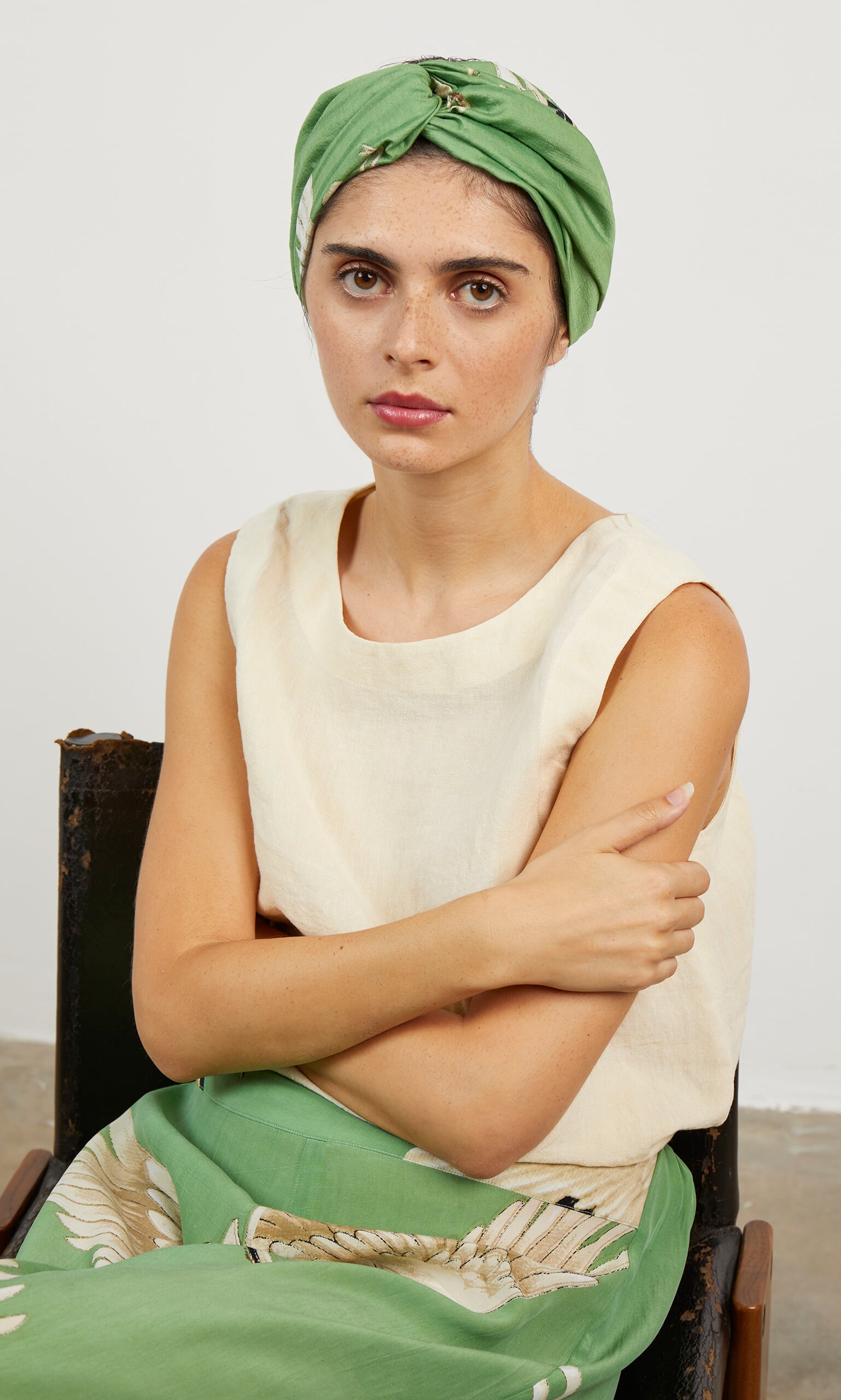 Green Stork Headband