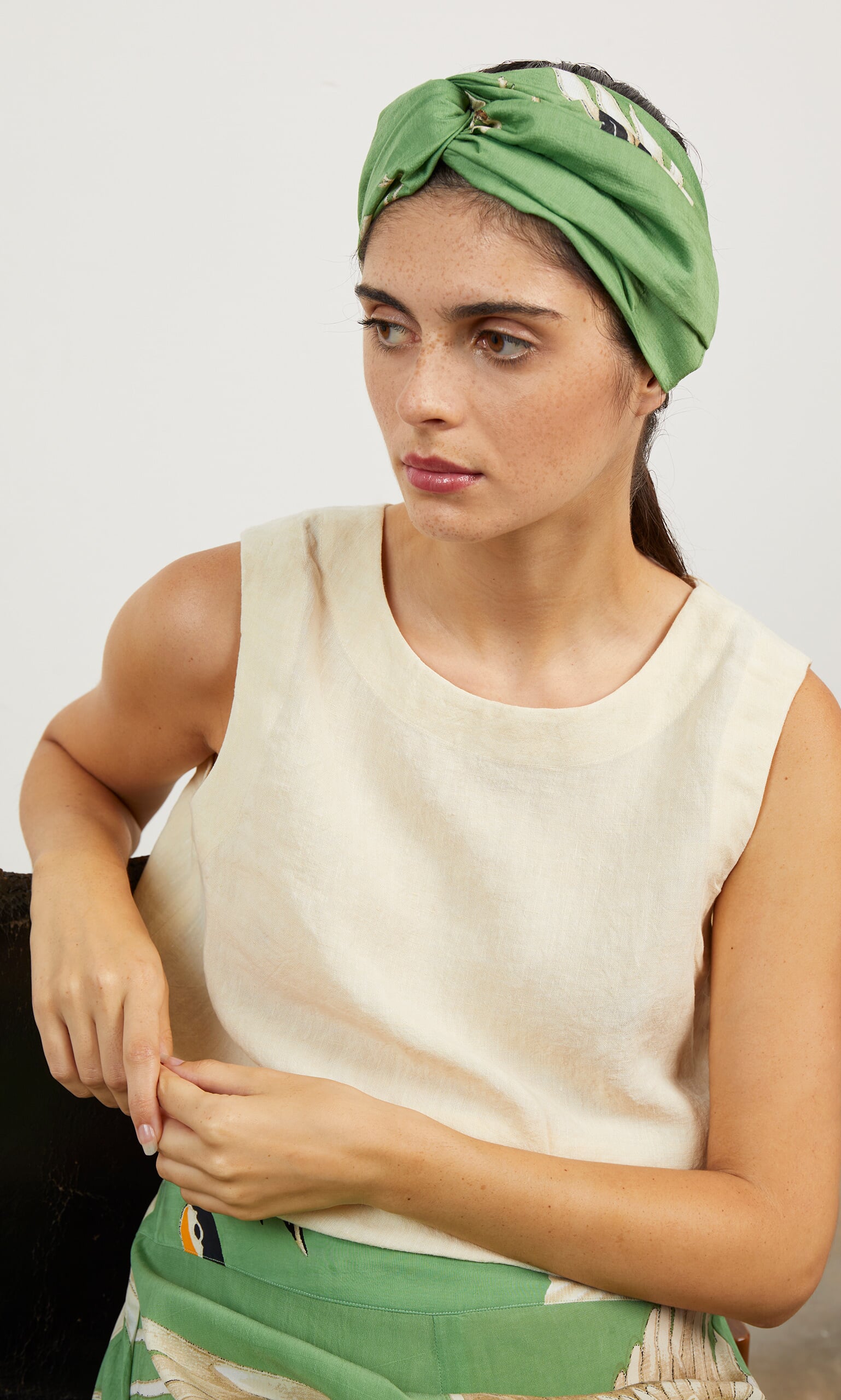 Green Stork Headband