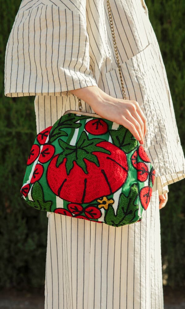 Tomato Clasp Bag