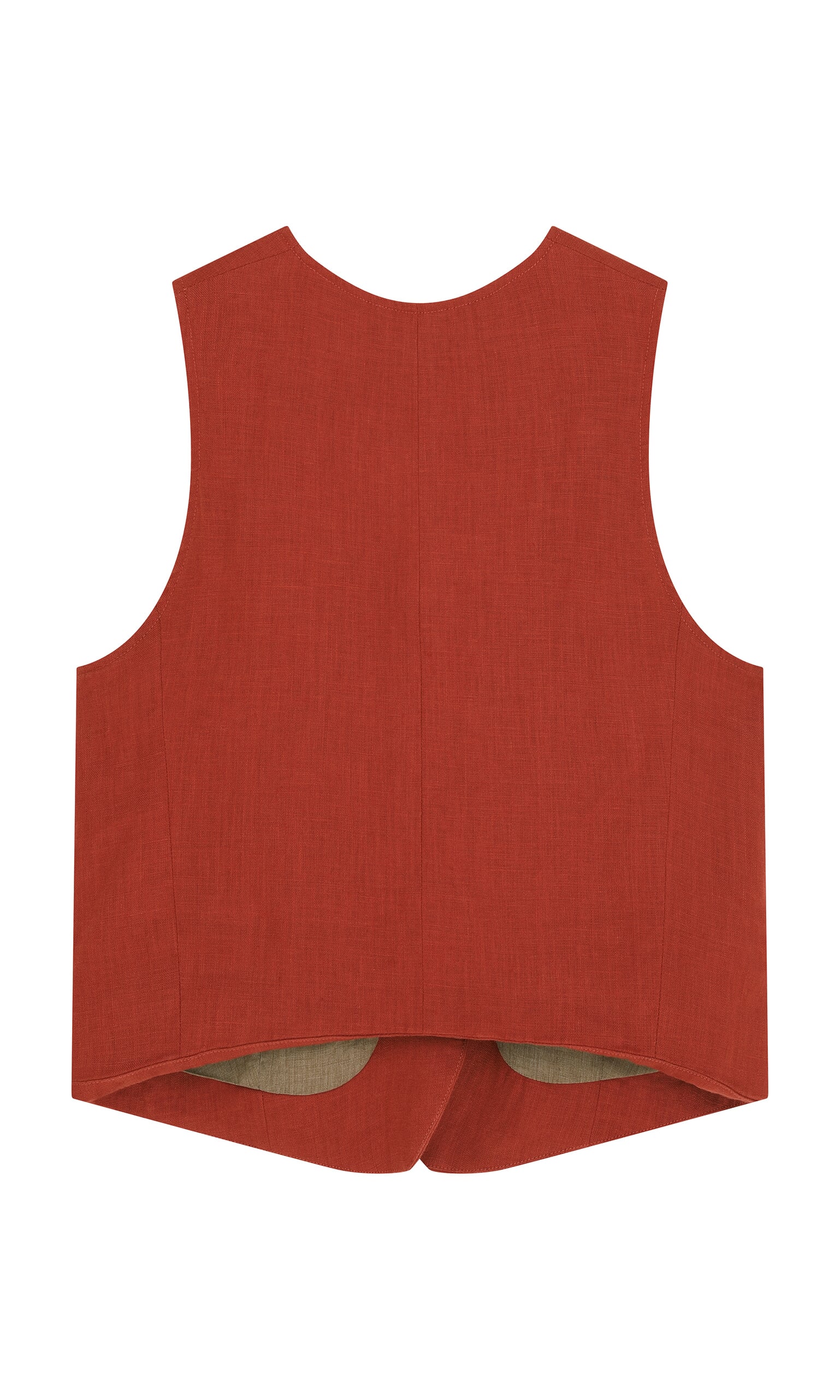 Frida Waistcoat - Tomato Red