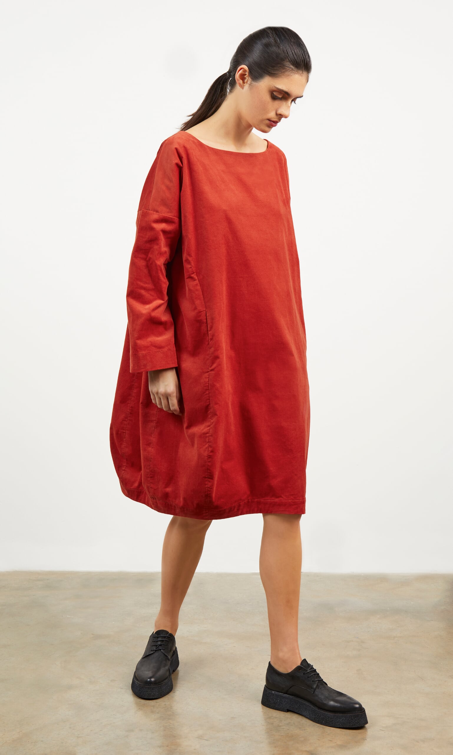 Rae Cord Dress - Cayenne