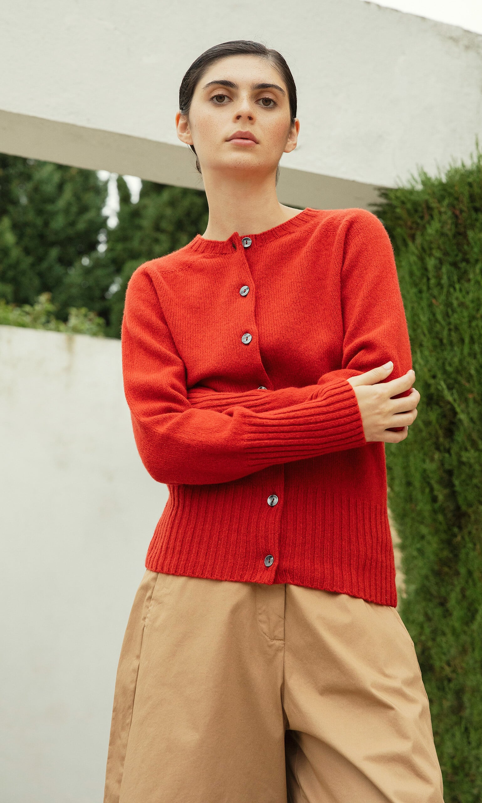 Derby Cardigan - Red Dulse