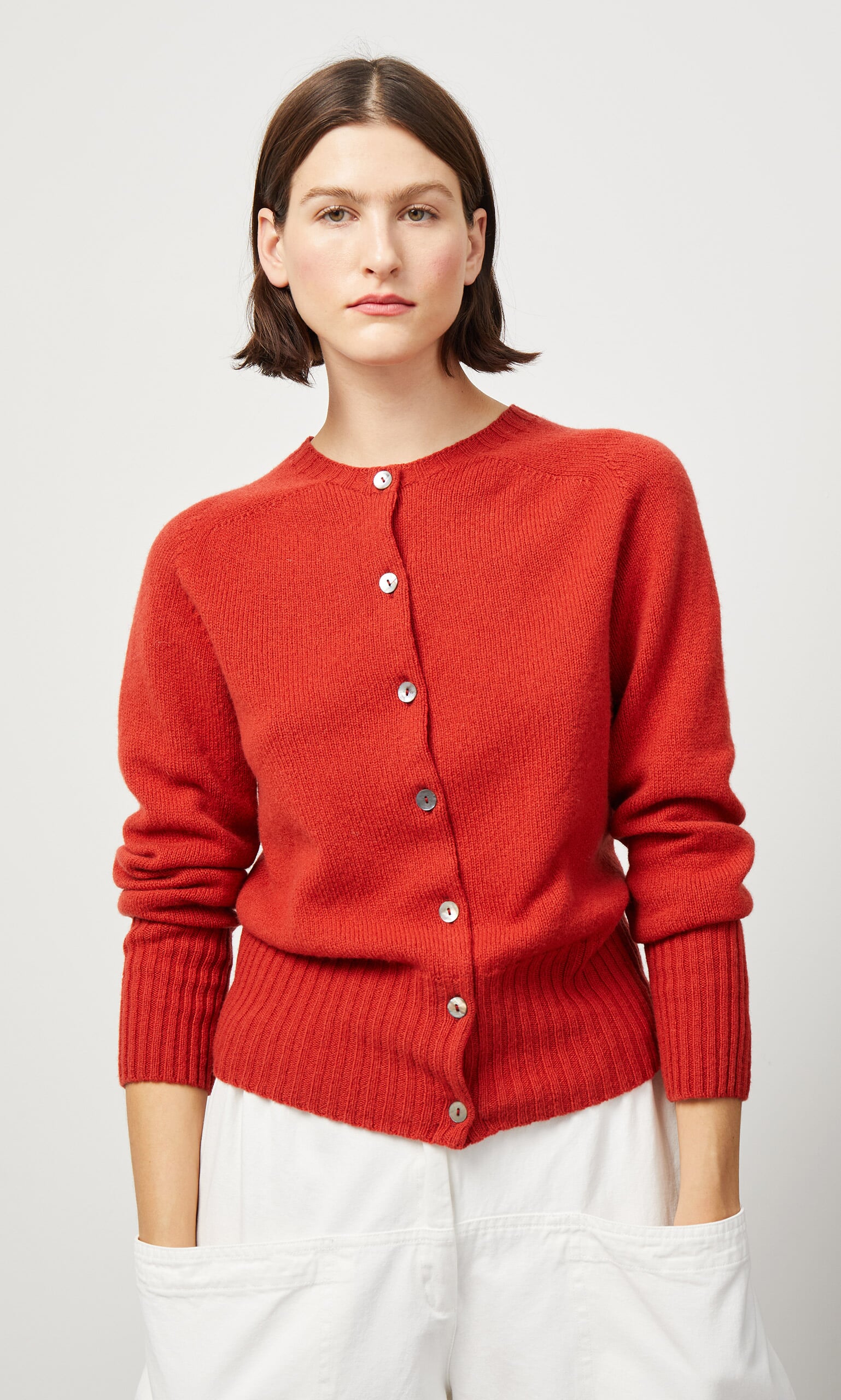 Derby Cardigan - Red Dulse