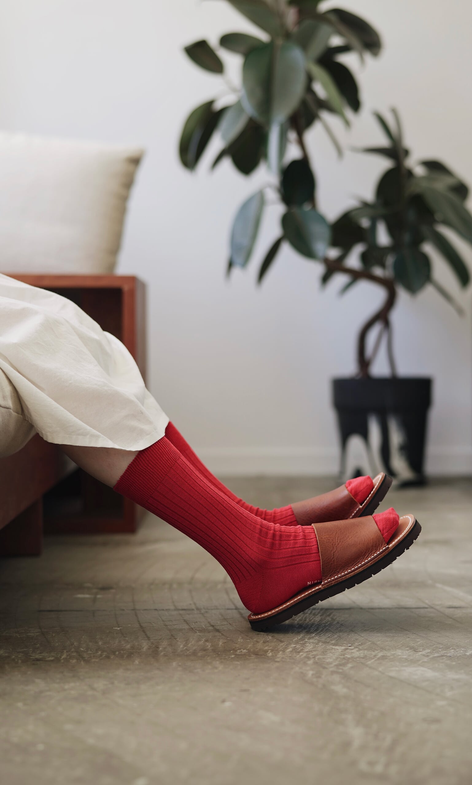 Red Silk Socks