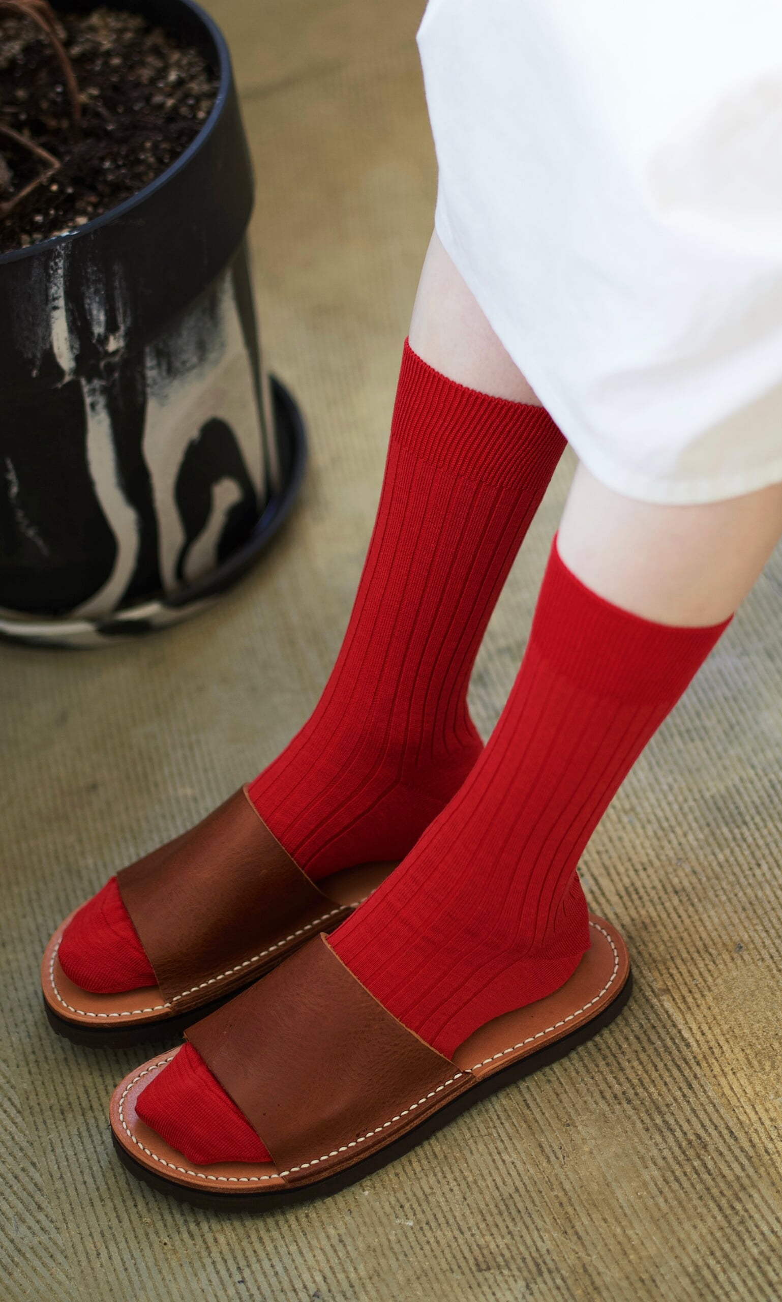 Red Silk Socks