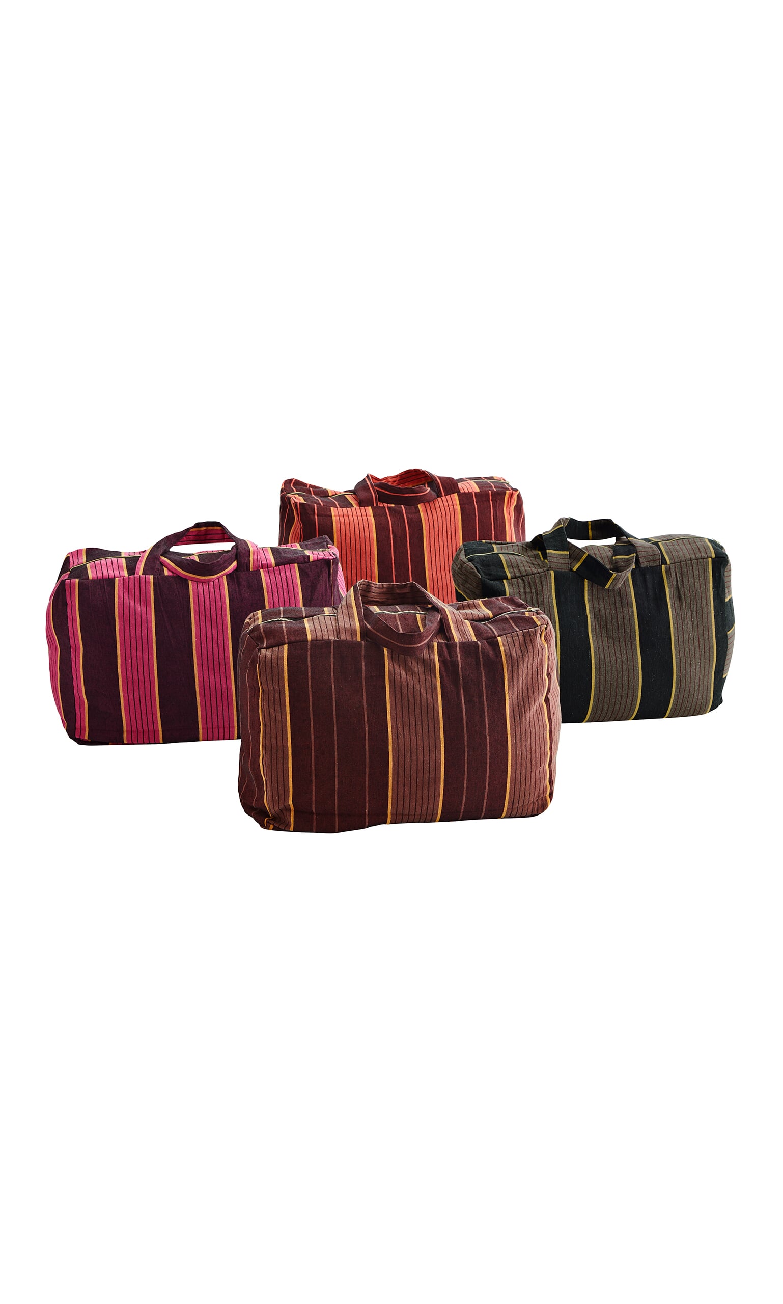 Striped travel bag sale