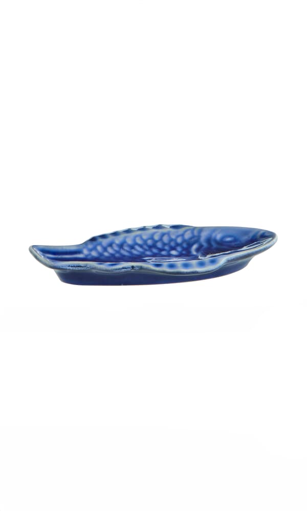 Stoneware Fish Plate - Cobalt