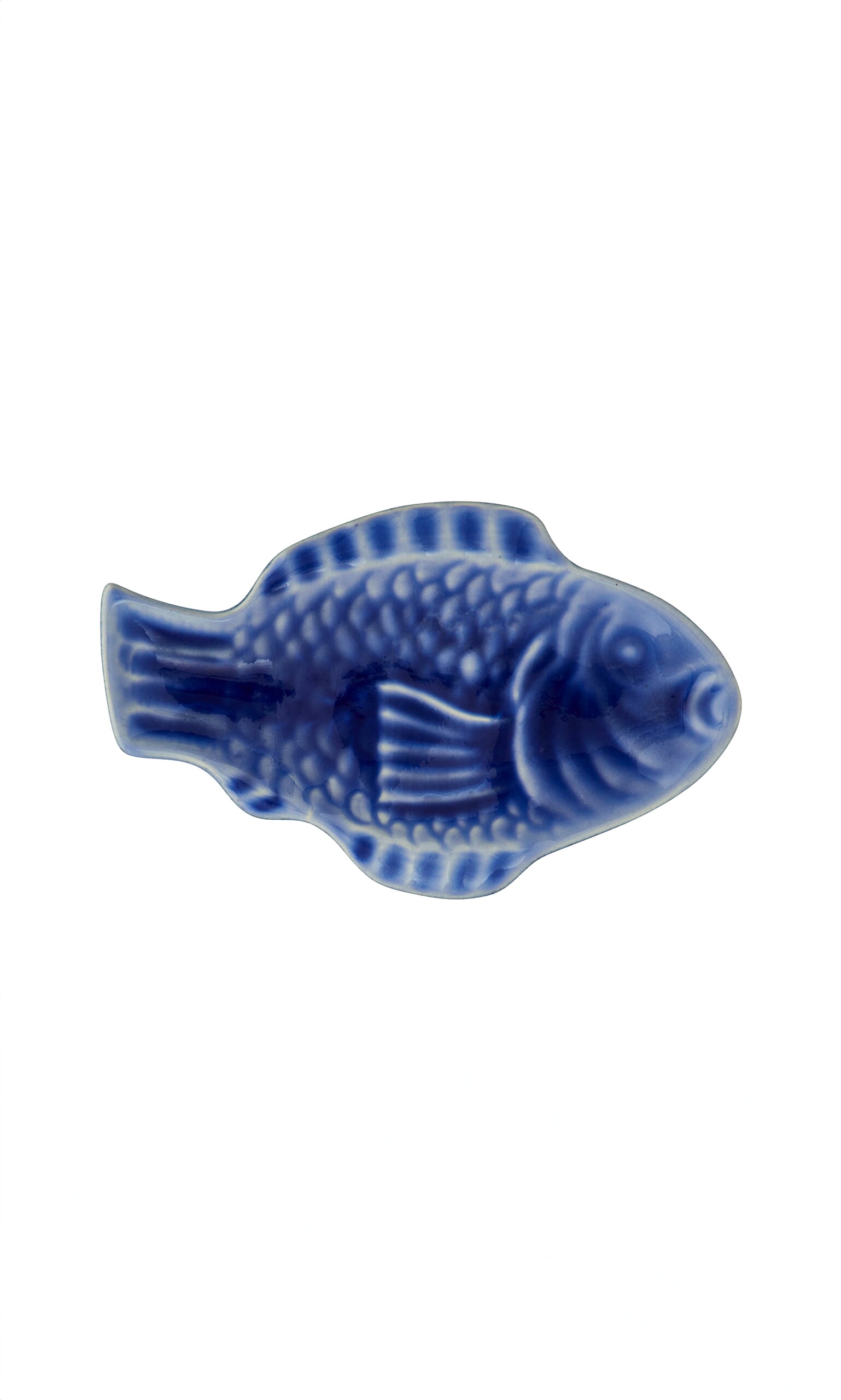 Stoneware Fish Plate - Cobalt