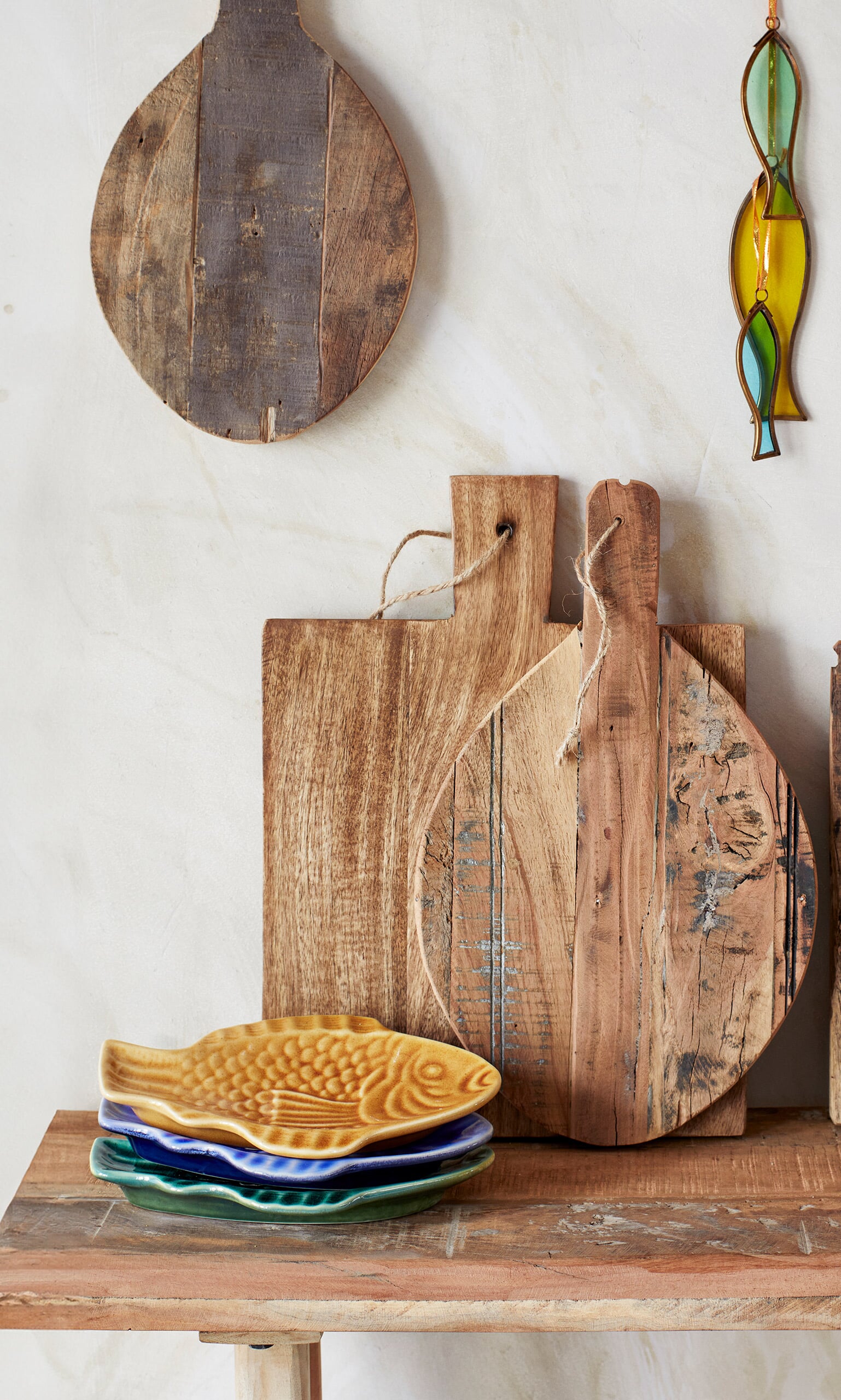 Stoneware Fish Plate - Cobalt