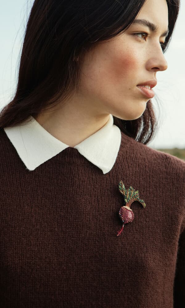 Beet Brooch