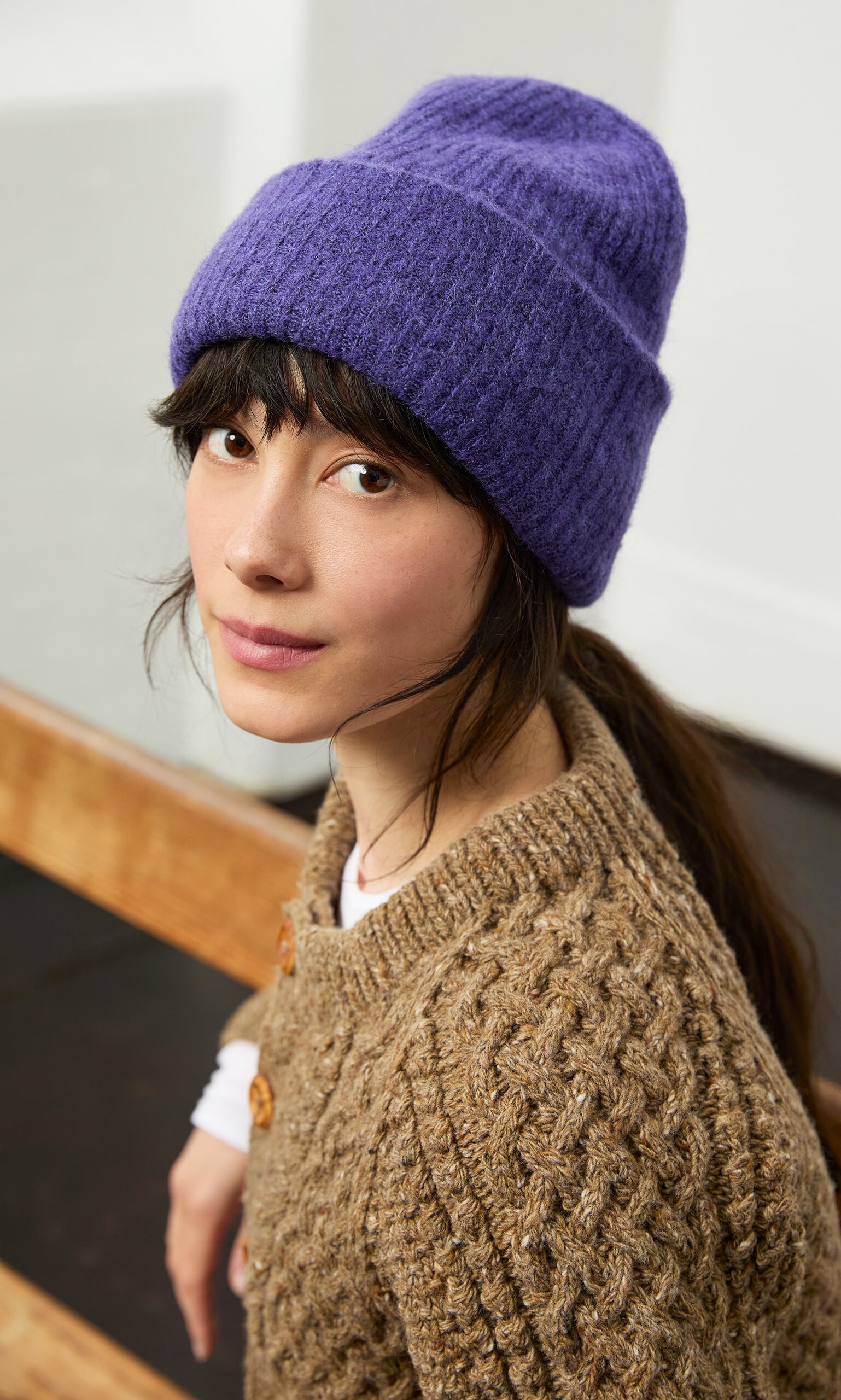 Purple beanie