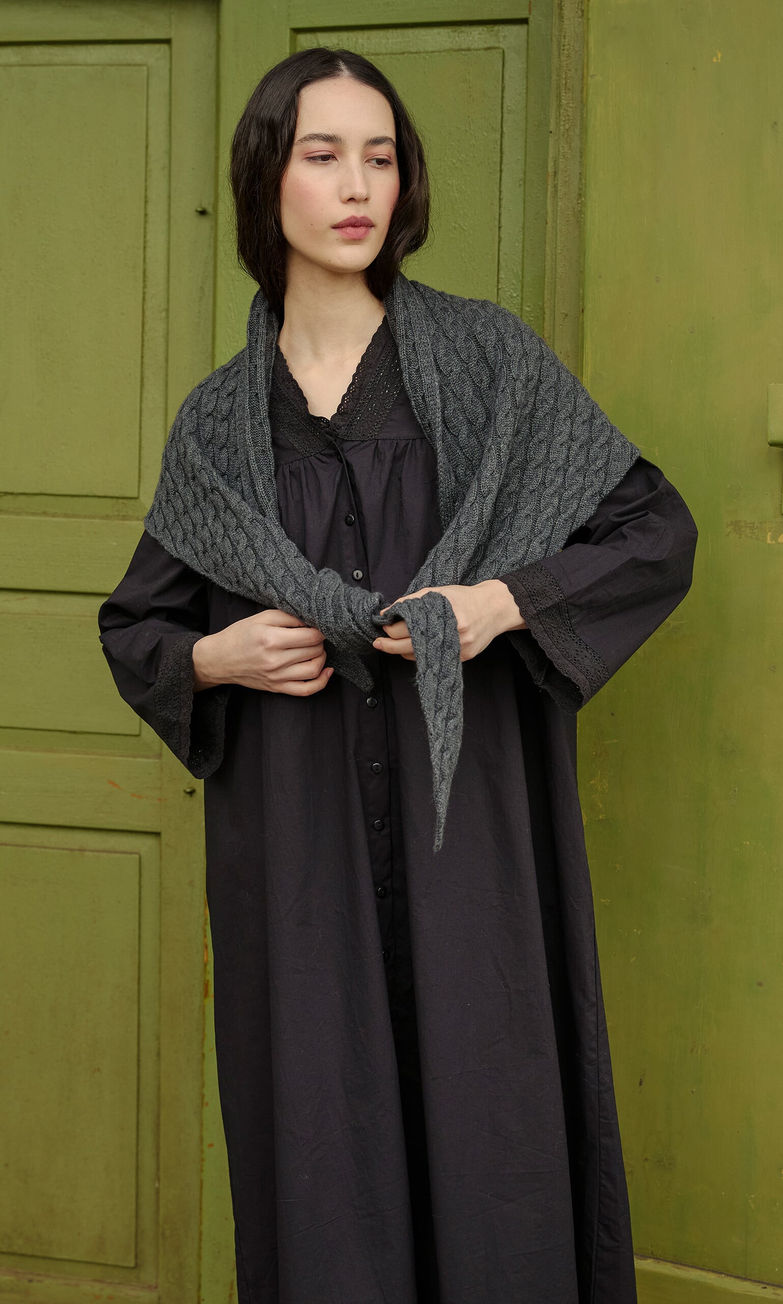 Grey Triangle Scarf