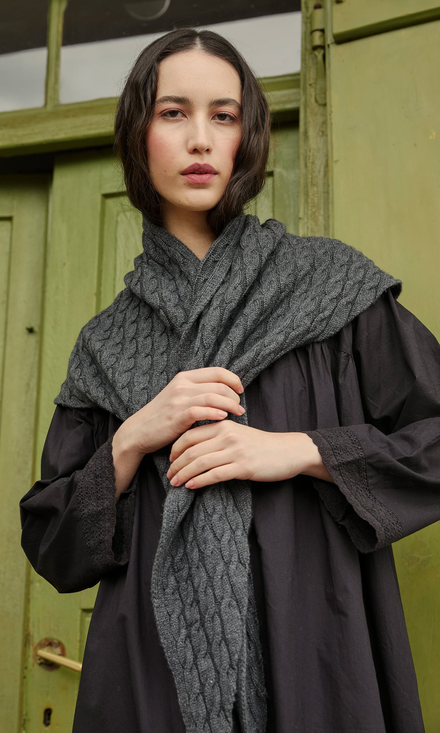 Grey Triangle Scarf