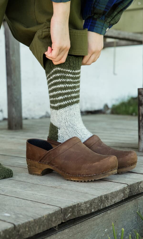 Green Striped Socks
