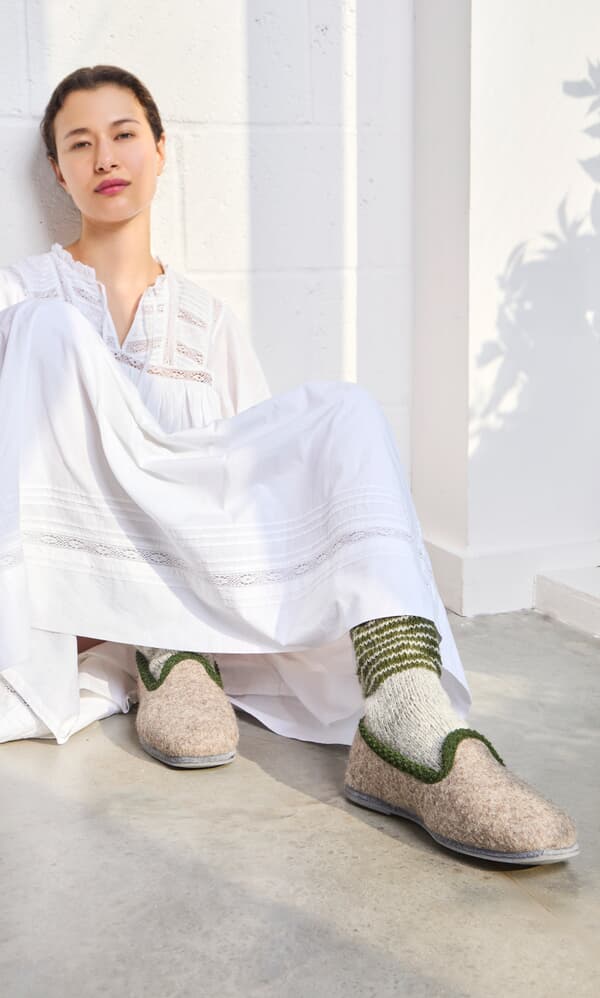 Green Striped Socks