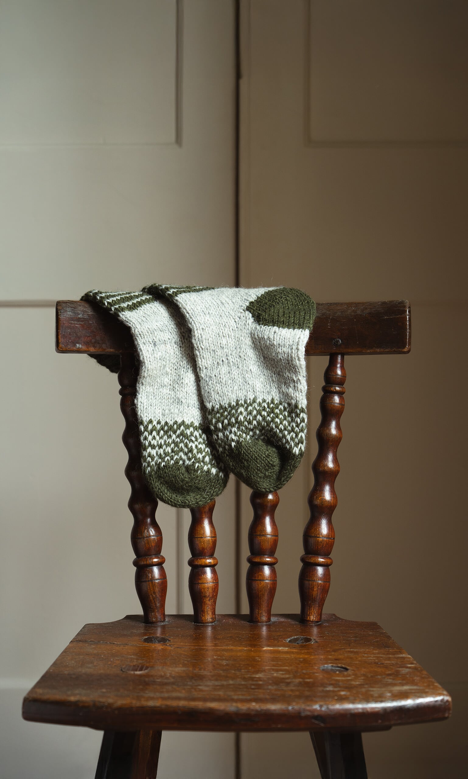 Green Striped Socks