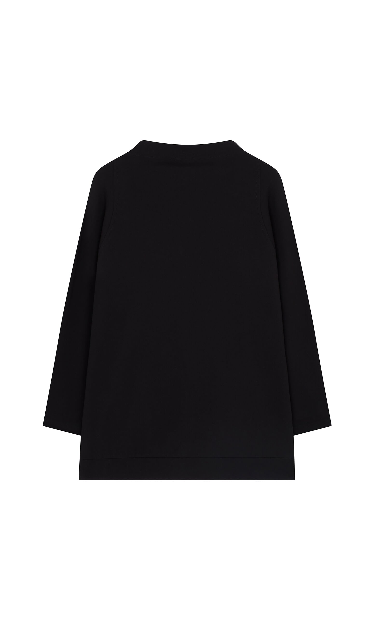 Black Funnel Neck Jumper