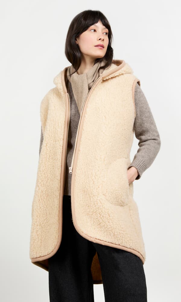 Long Rambler Gilet - Natural