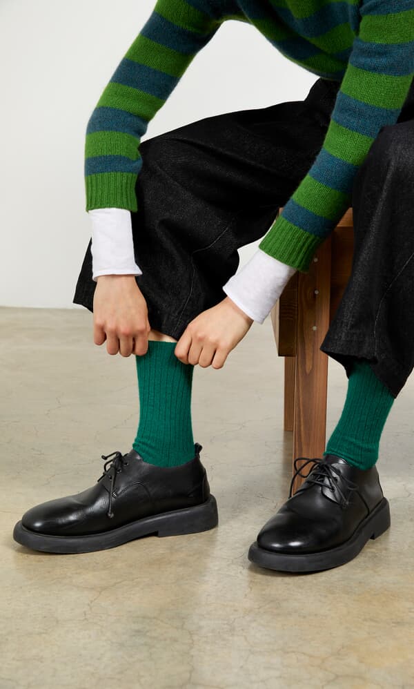 Lambswool Socks - Green