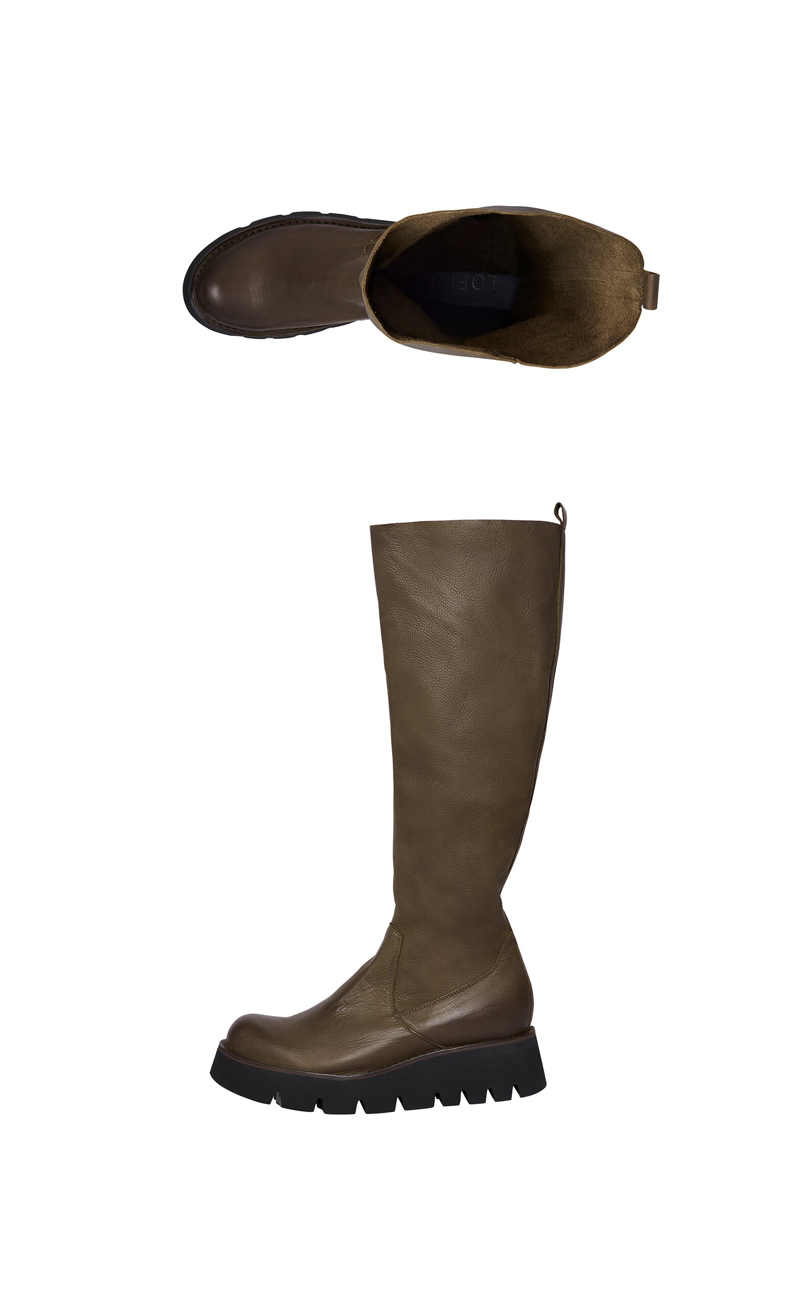 Olive Long Boots