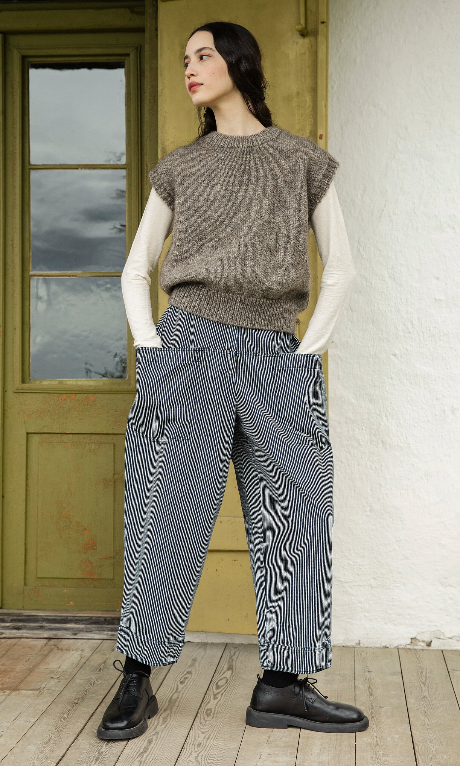 Polder Pants - Navy Stripe