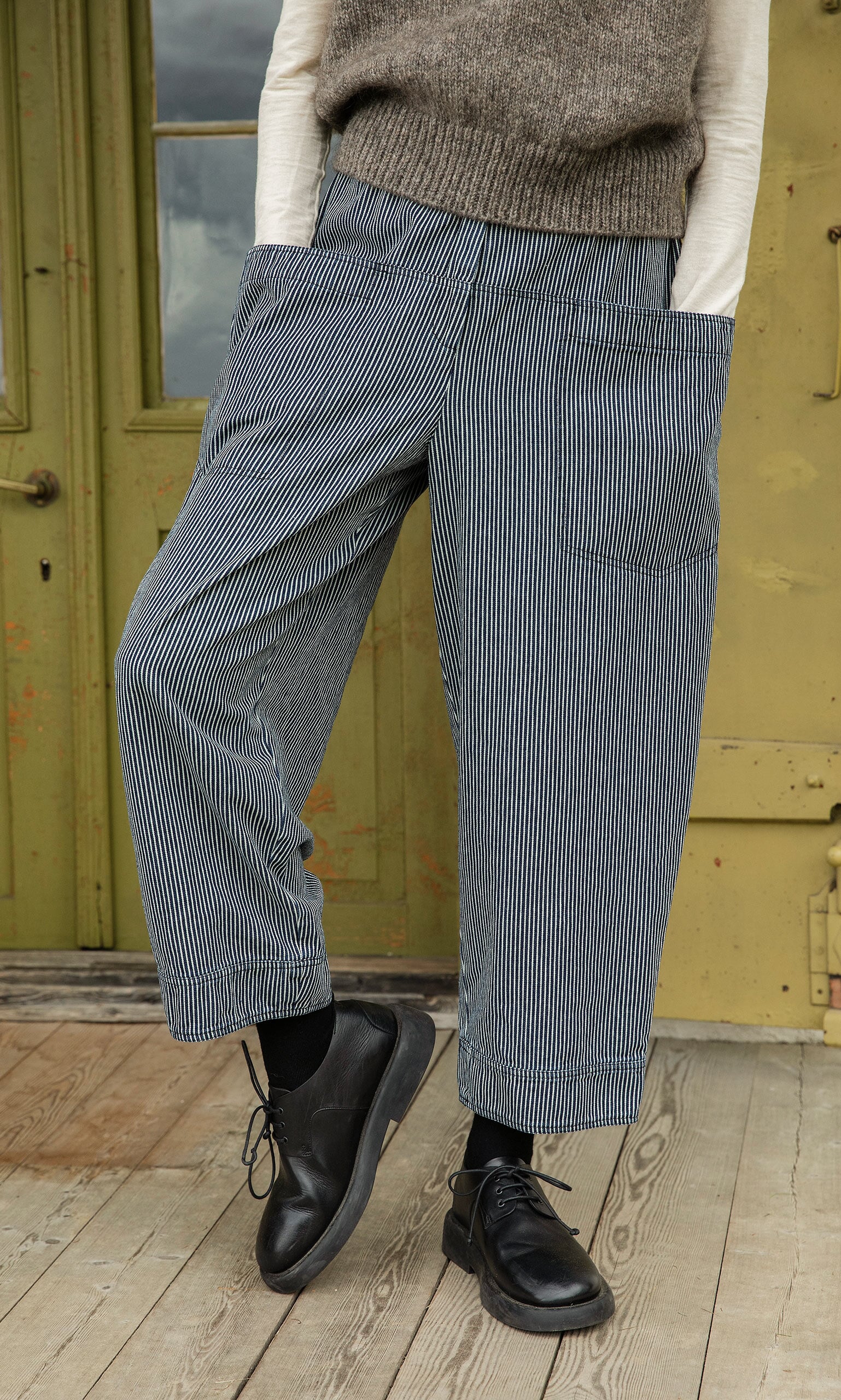 Polder Pants - Navy Stripe