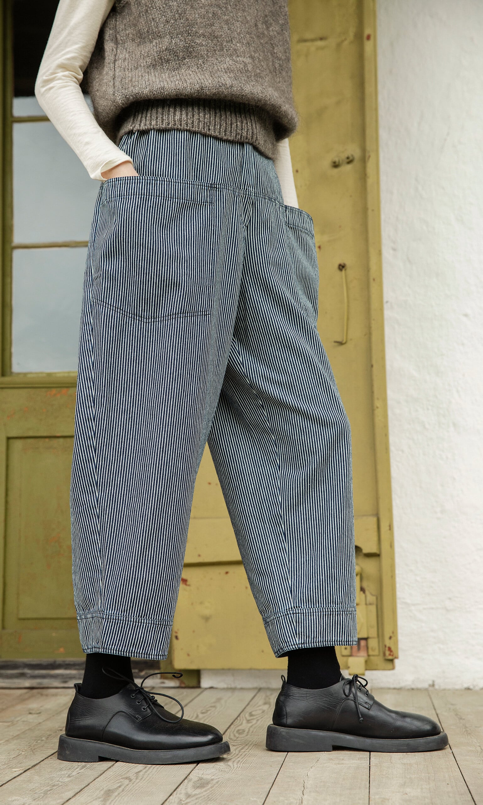 Polder Pants - Navy Stripe