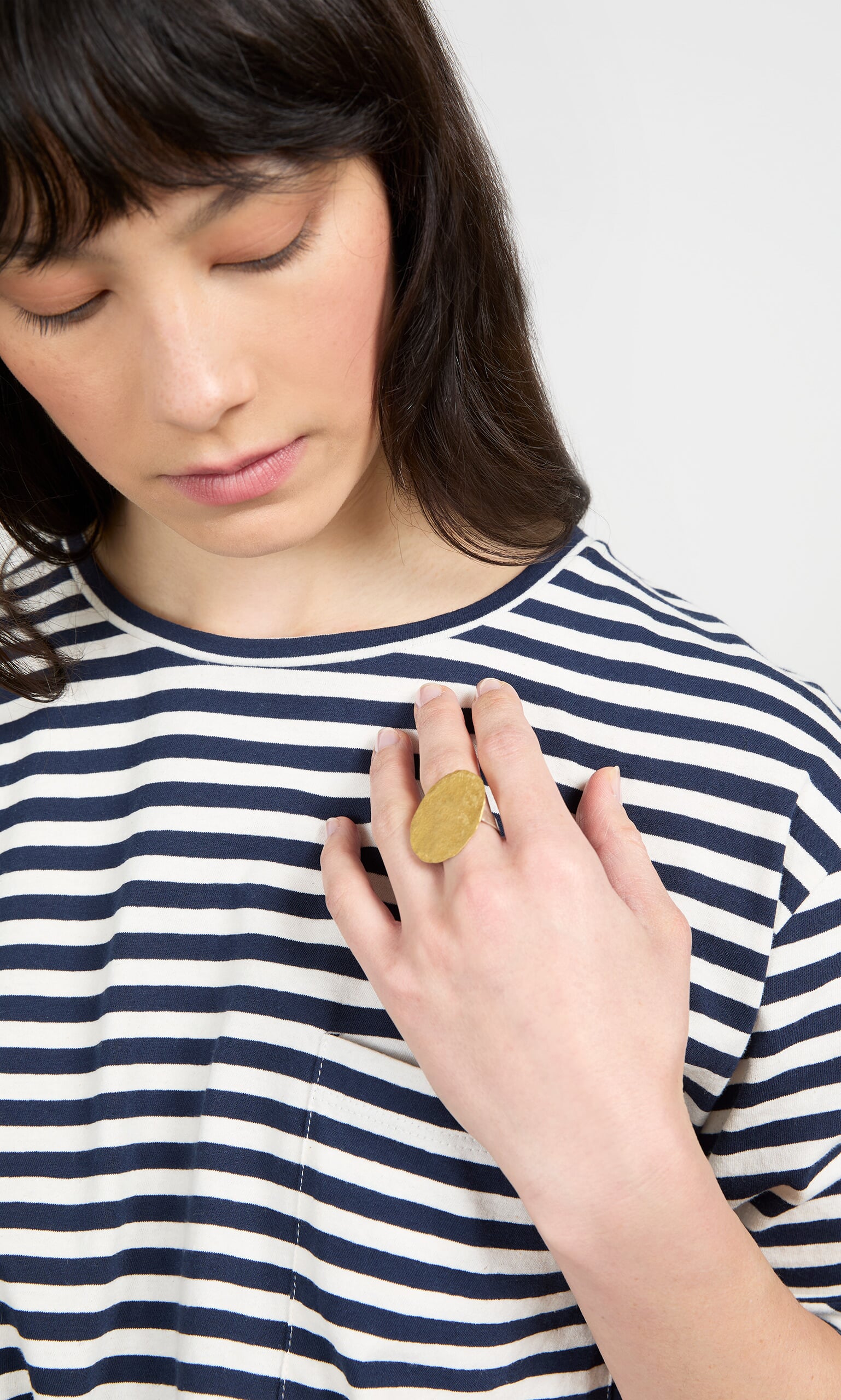 Brass Pebble Ring